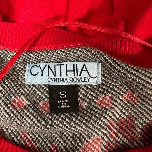 Cynthia Rowley Red Crew Neck Sweater - Picture 7 of 8